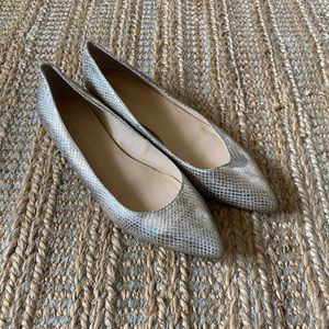 Ivanka Trump Gold Faux Skin Flats Size 11